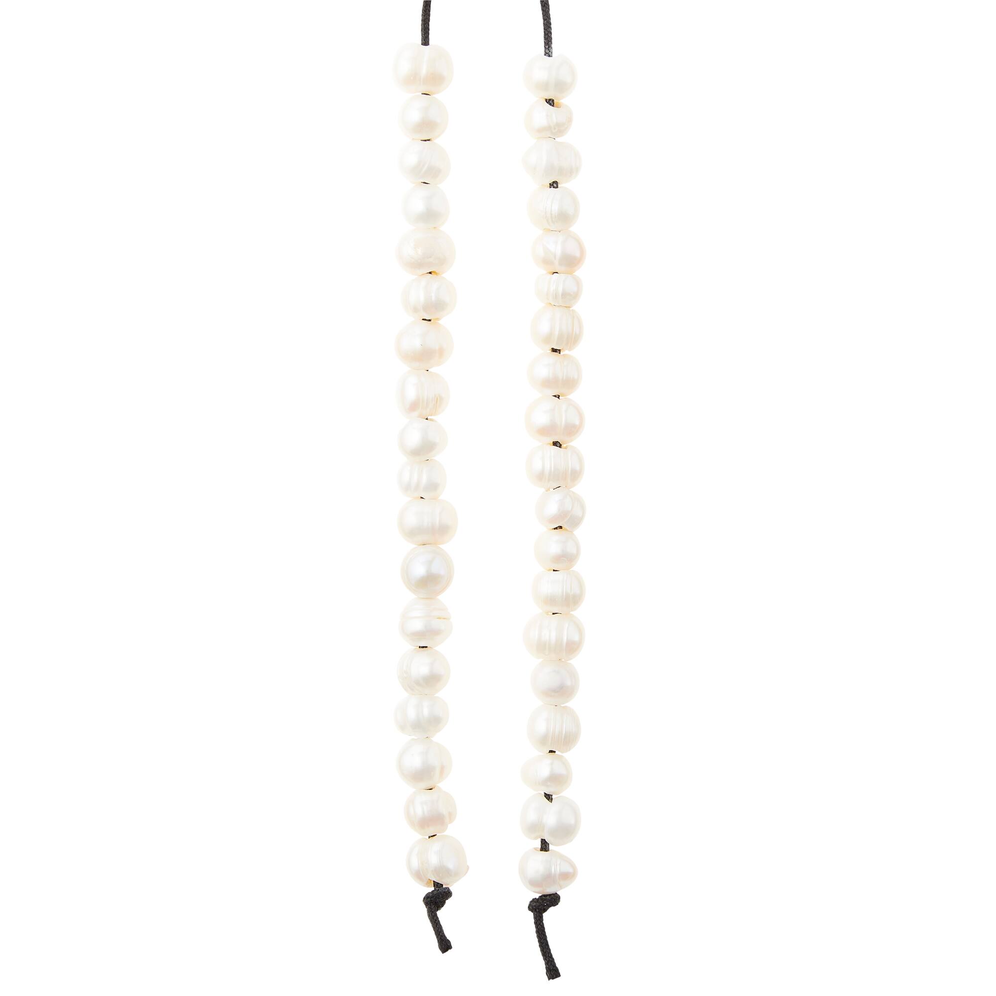 Ivory Large Hole Natural Pearl Nugget Beads by Bead Landing™